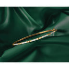 Lab-Grown Diamond Bangle Bracelet in 14K Yellow Gold, 2mm (1/2 ct. tw.), 6.8 Inch - Sophia Jewelers