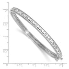 Lab-Grown Diamond Bangle Bracelet in 14K White Gold (1/2 ct. tw.), 6.8 Inch - Sophia Jewelers