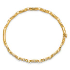 True Origin 14K Yellow Gold 2 1/6 carat Lab Grown Diamond VS+ F+ 7 in Complete Link Bracelet - Sophia Jewelers
