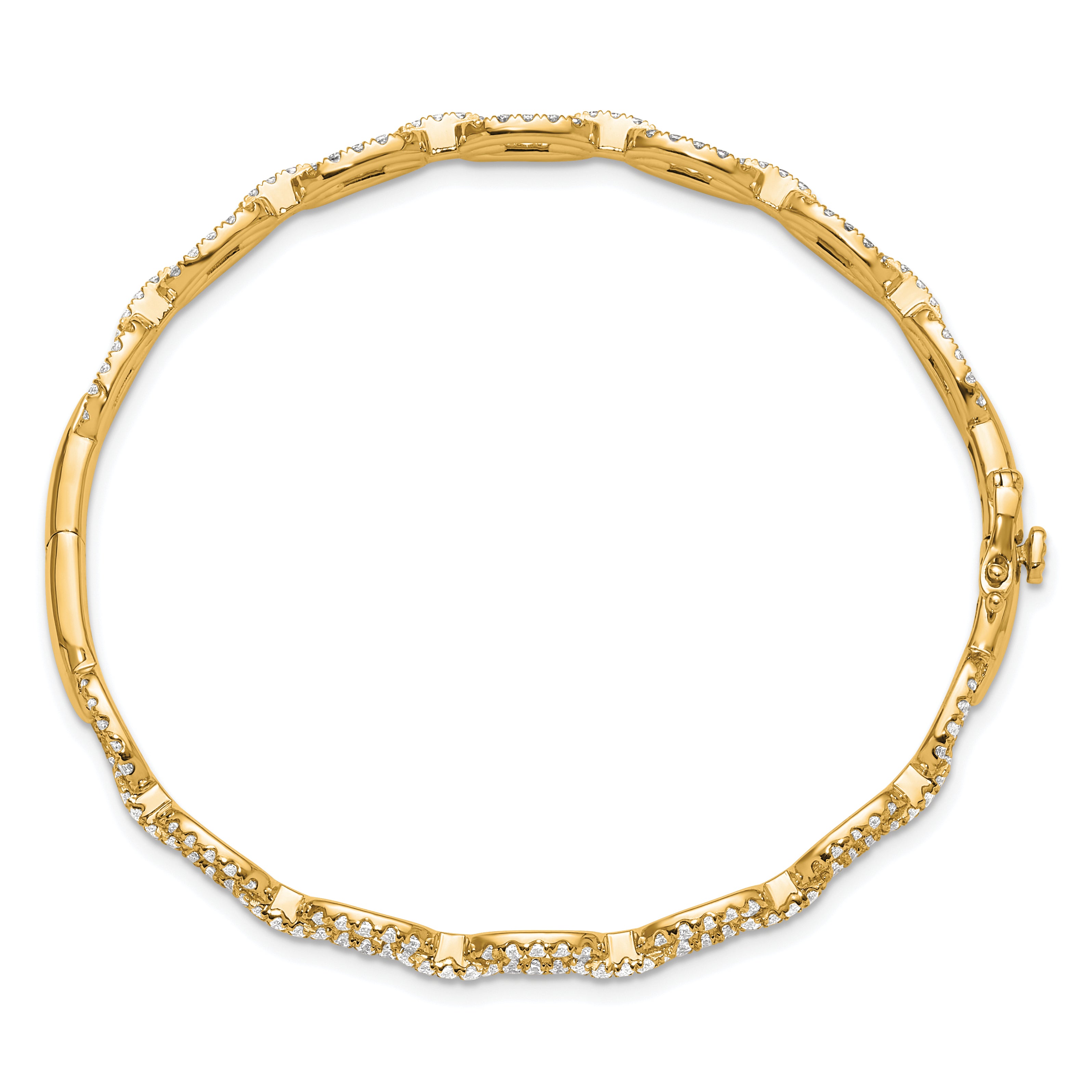 True Origin 14K Yellow Gold 2 1/6 carat Lab Grown Diamond VS+ F+ 7 in Complete Link Bracelet - Sophia Jewelers