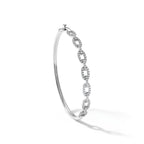 Lab-Grown Diamond Link Bangle Bracelet in 14K White Gold (1 ct. tw.), 6.8 Inch - Sophia Jewelers