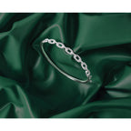 Lab-Grown Diamond Link Bangle Bracelet in 14K White Gold (1 ct. tw.), 6.8 Inch - Sophia Jewelers