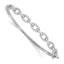 Lab-Grown Diamond Link Bangle Bracelet in 14K White Gold (1 ct. tw.), 6.8 Inch - Sophia Jewelers