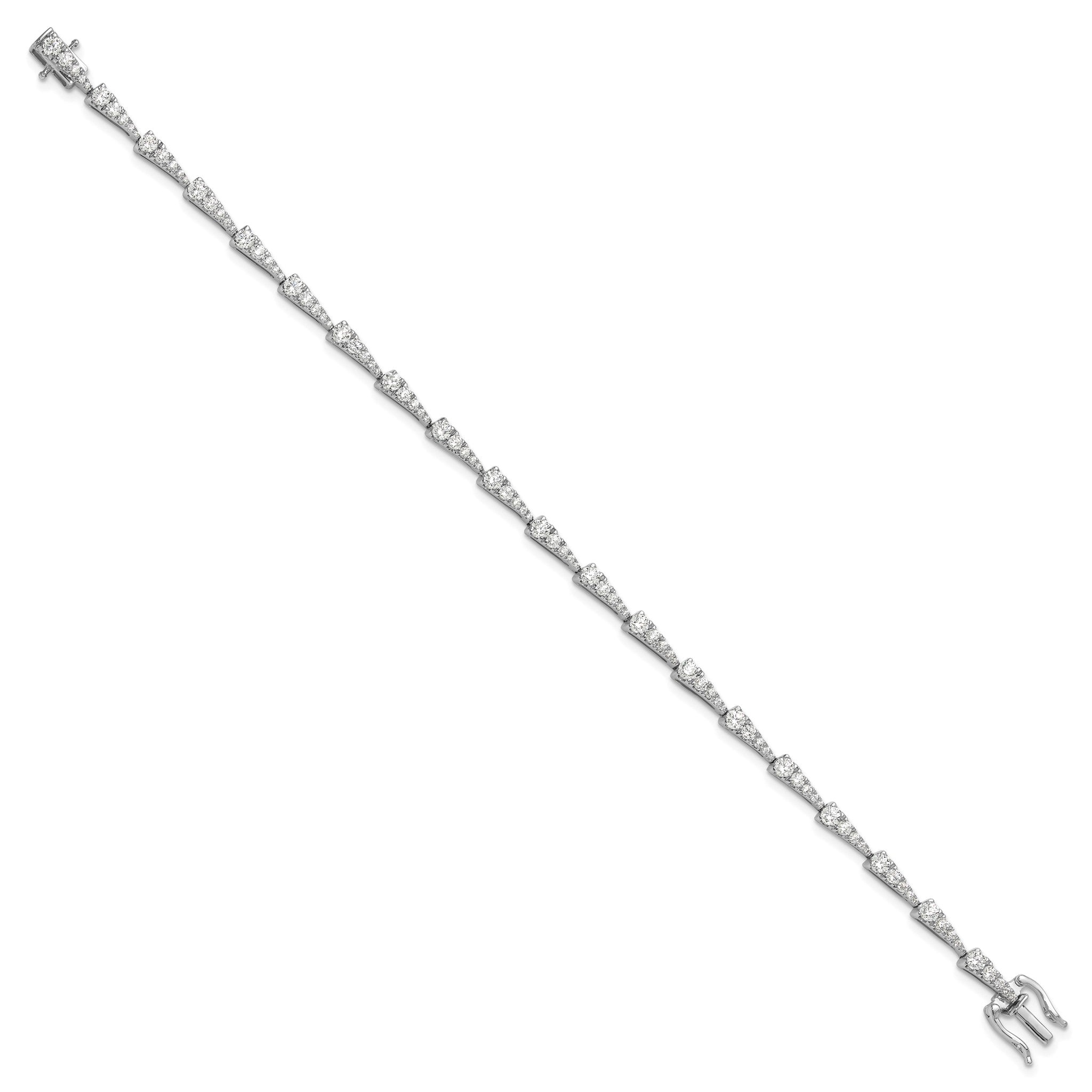 Lab-Grown Diamond Link Bracelet in 14K White Gold, 3mm (2 1/5 ct. tw.), 7 Inch Secondary image