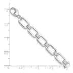 Lab-Grown Diamond Link Bracelet in 14K White Gold, 6.6mm (1/2 ct. tw.), 7 Inch - Sophia Jewelers