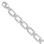 Lab-Grown Diamond Link Bracelet in 14K White Gold, 6.6mm (1/2 ct. tw.), 7 Inch - Sophia Jewelers