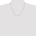 14K Yellow Gold Solid Box Chain Necklace 0.7mm