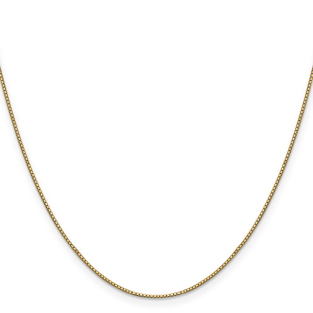 0.9mm 14K Yellow Gold Box Chain - Sophia Jewelers