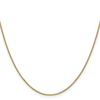 14K Yellow Gold Solid Box Chain Necklace 0.9mm