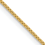 0.9mm 14K Yellow Gold Box Chain - Sophia Jewelers