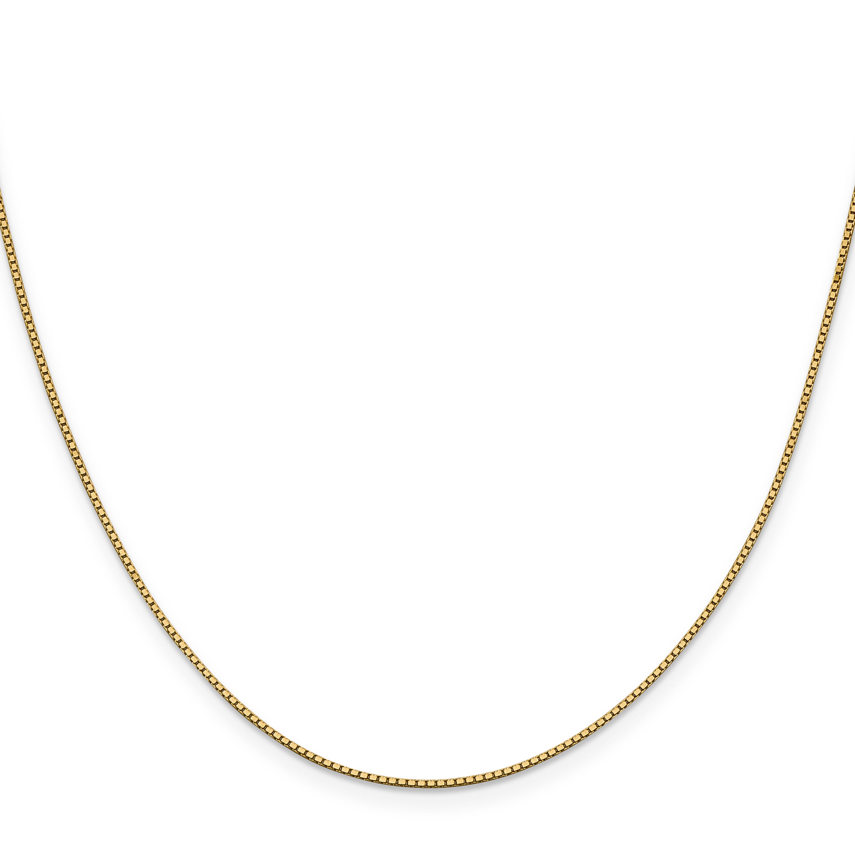 14K 30 inch .95mm Box with Lobster Clasp Chain