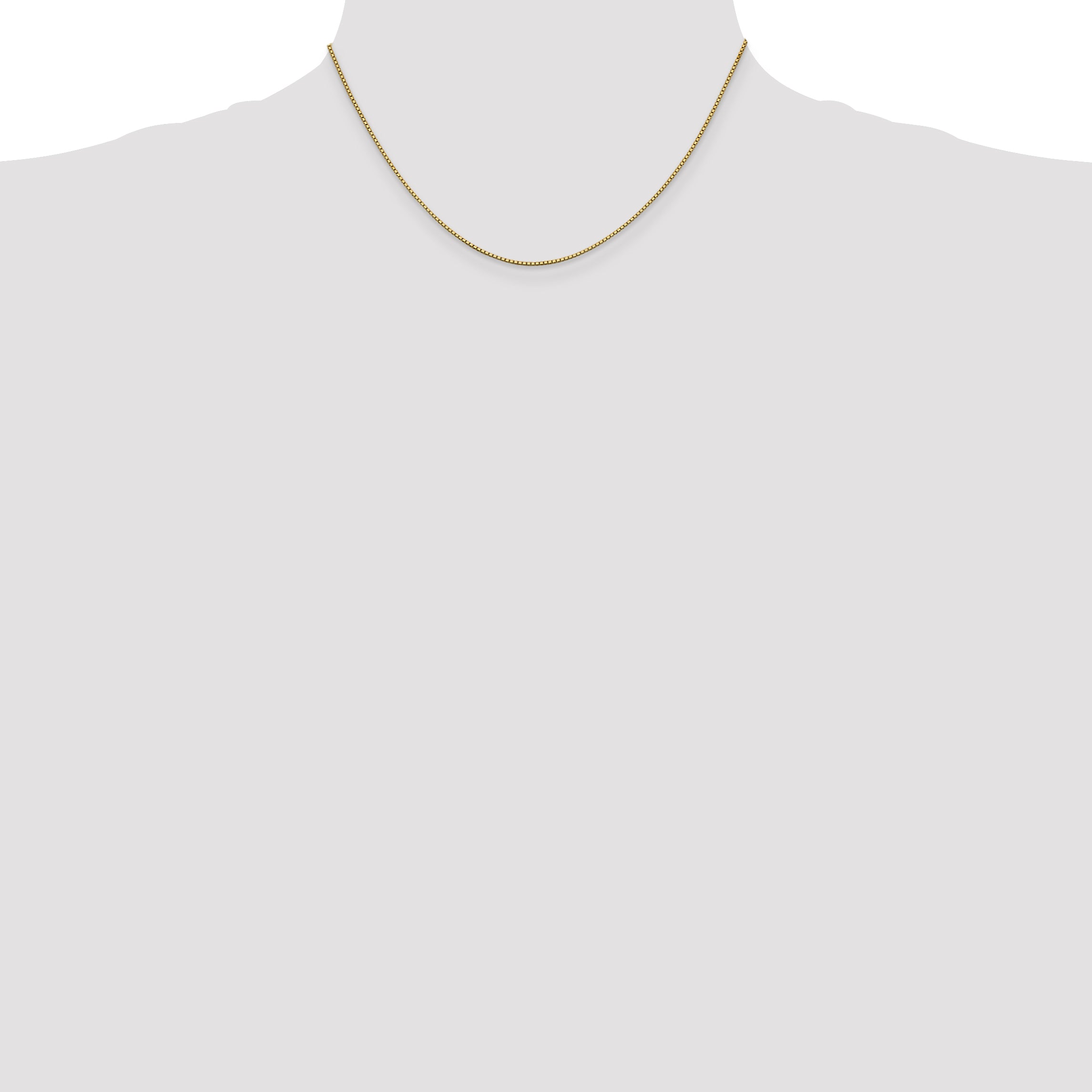 14K 16 inch .95mm Box with Lobster Clasp Chain