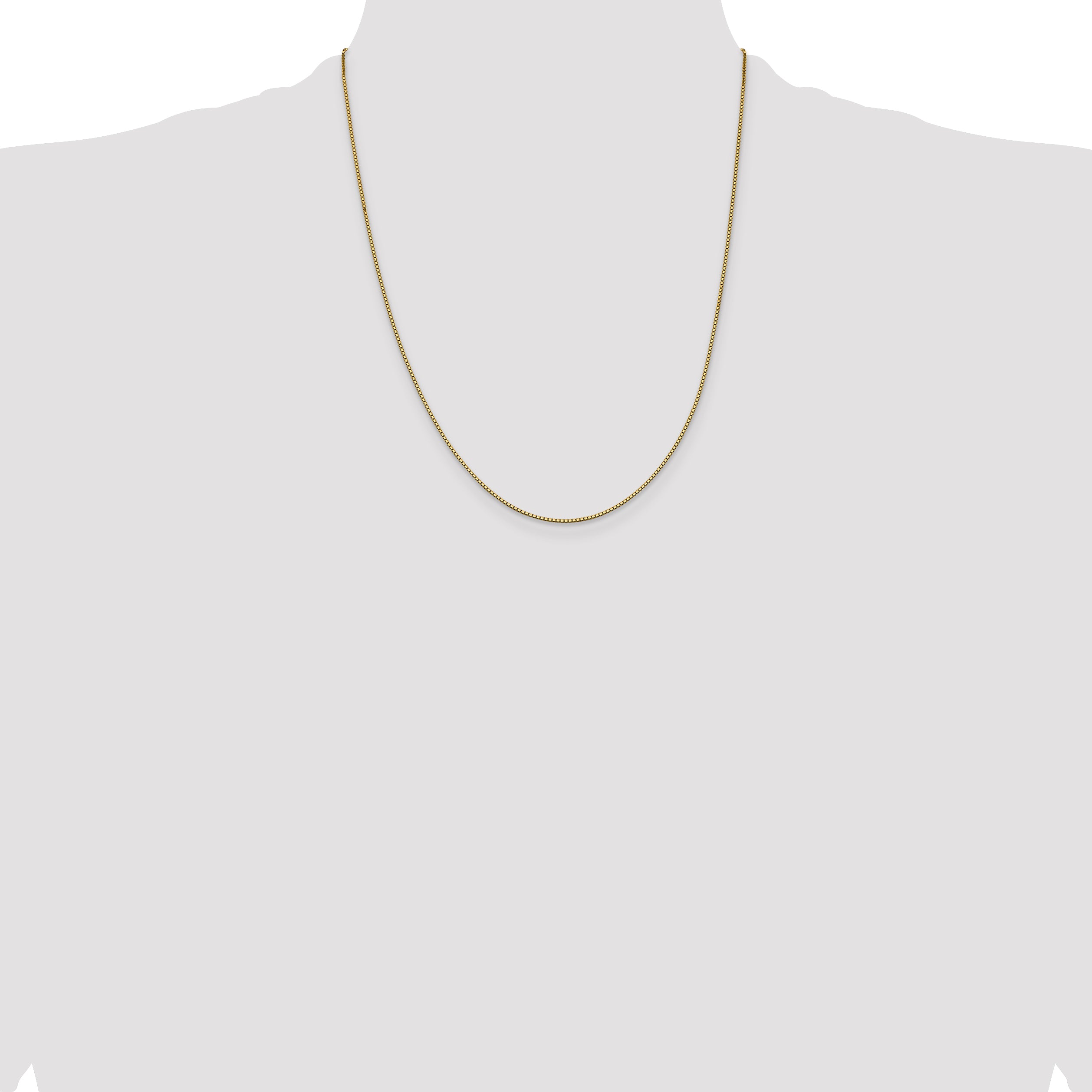 14K 22 inch .95mm Box with Lobster Clasp Chain