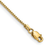 Box Chain Necklace in 14K Yellow Gold, 0.95mm