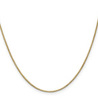 1.0mm 14K Yellow Gold Box Chain - Sophia Jewelers