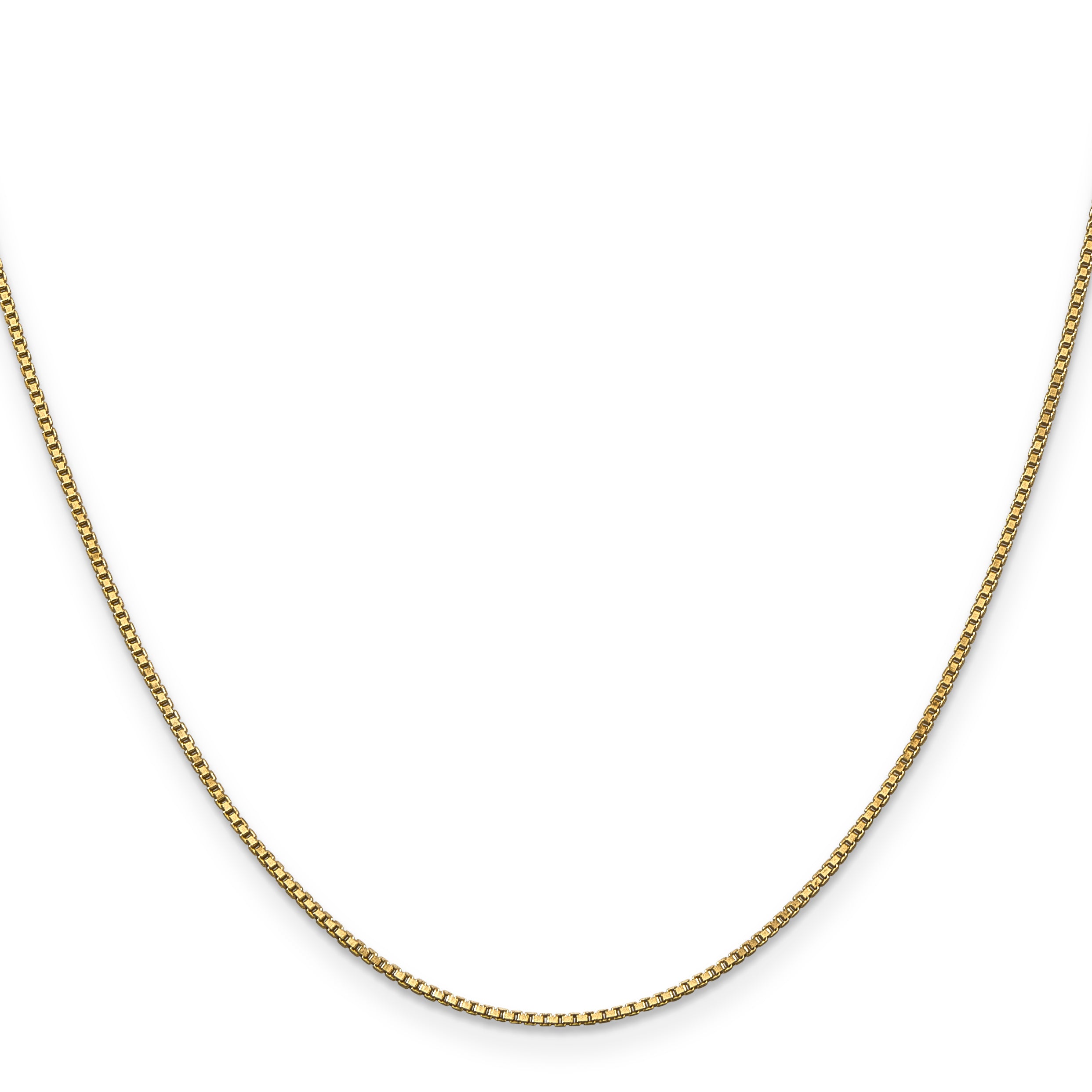 1.0mm 14K Yellow Gold Box Chain - Sophia Jewelers
