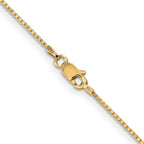 1.0mm 14K Yellow Gold Box Chain - Sophia Jewelers