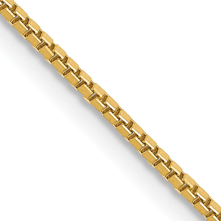 1.0mm 14K Yellow Gold Box Chain - Sophia Jewelers