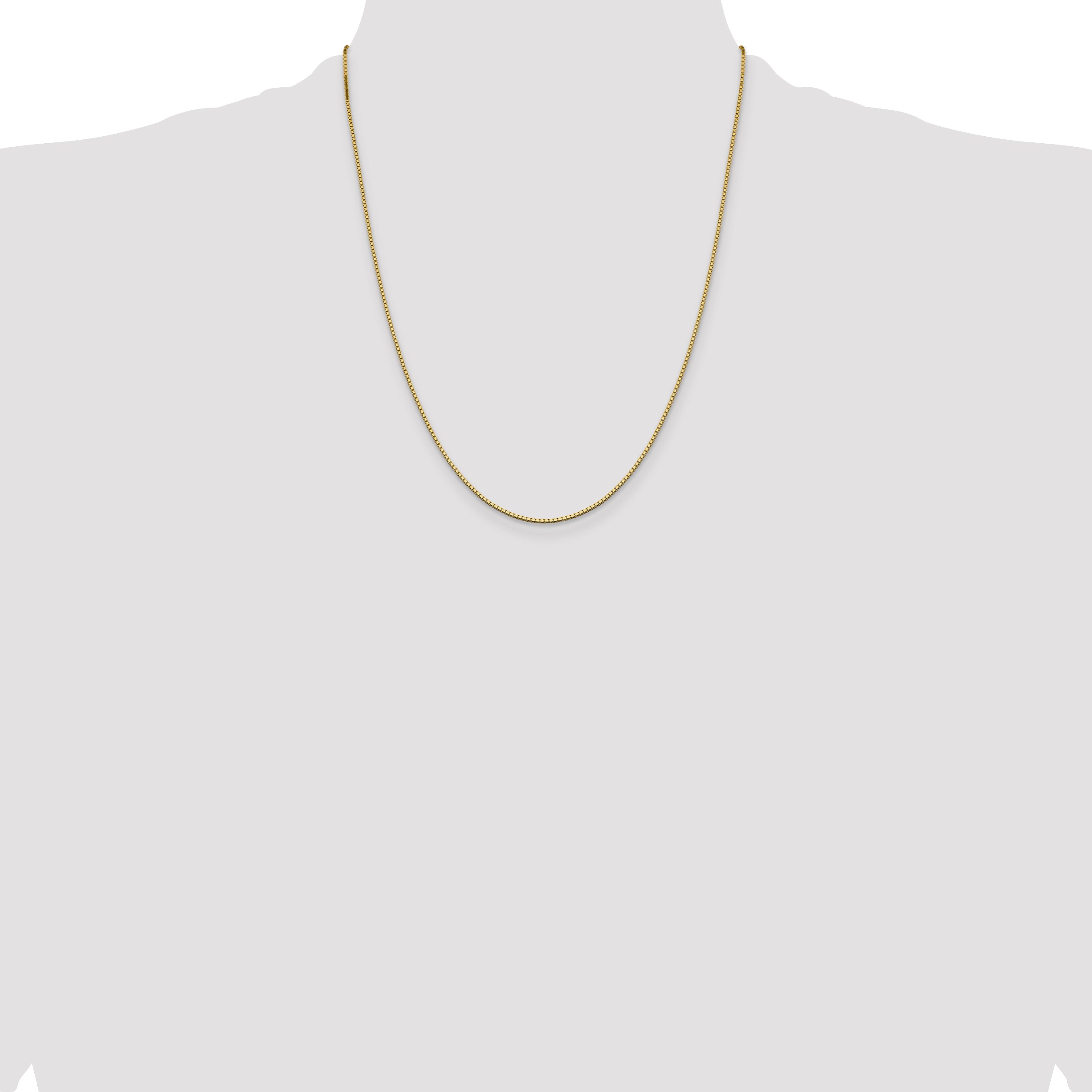 14K 22 inch 1.05mm Box with Lobster Clasp Chain