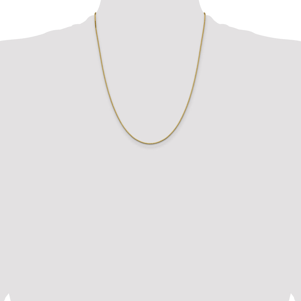 14K 22 inch 1.05mm Box with Lobster Clasp Chain