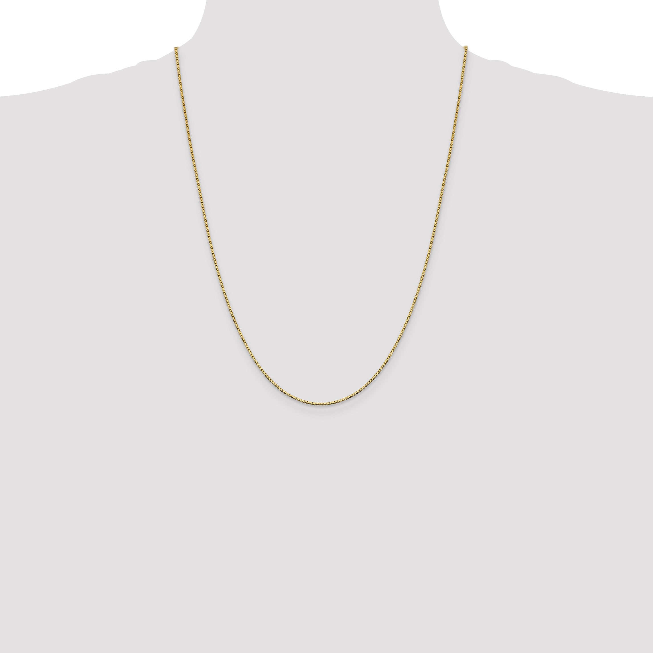 14K 24 inch 1.05mm Box with Lobster Clasp Chain
