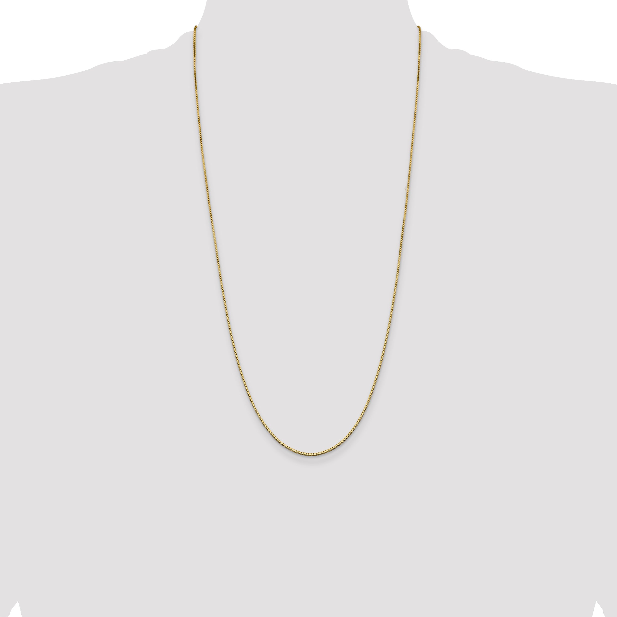14K 28 inch 1.05mm Box with Lobster Clasp Chain