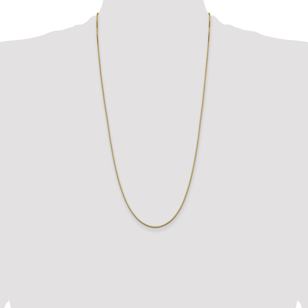14K 28 inch 1.05mm Box with Lobster Clasp Chain