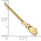 14K 8 inch 1.05mm Box with Lobster Clasp Bracelet