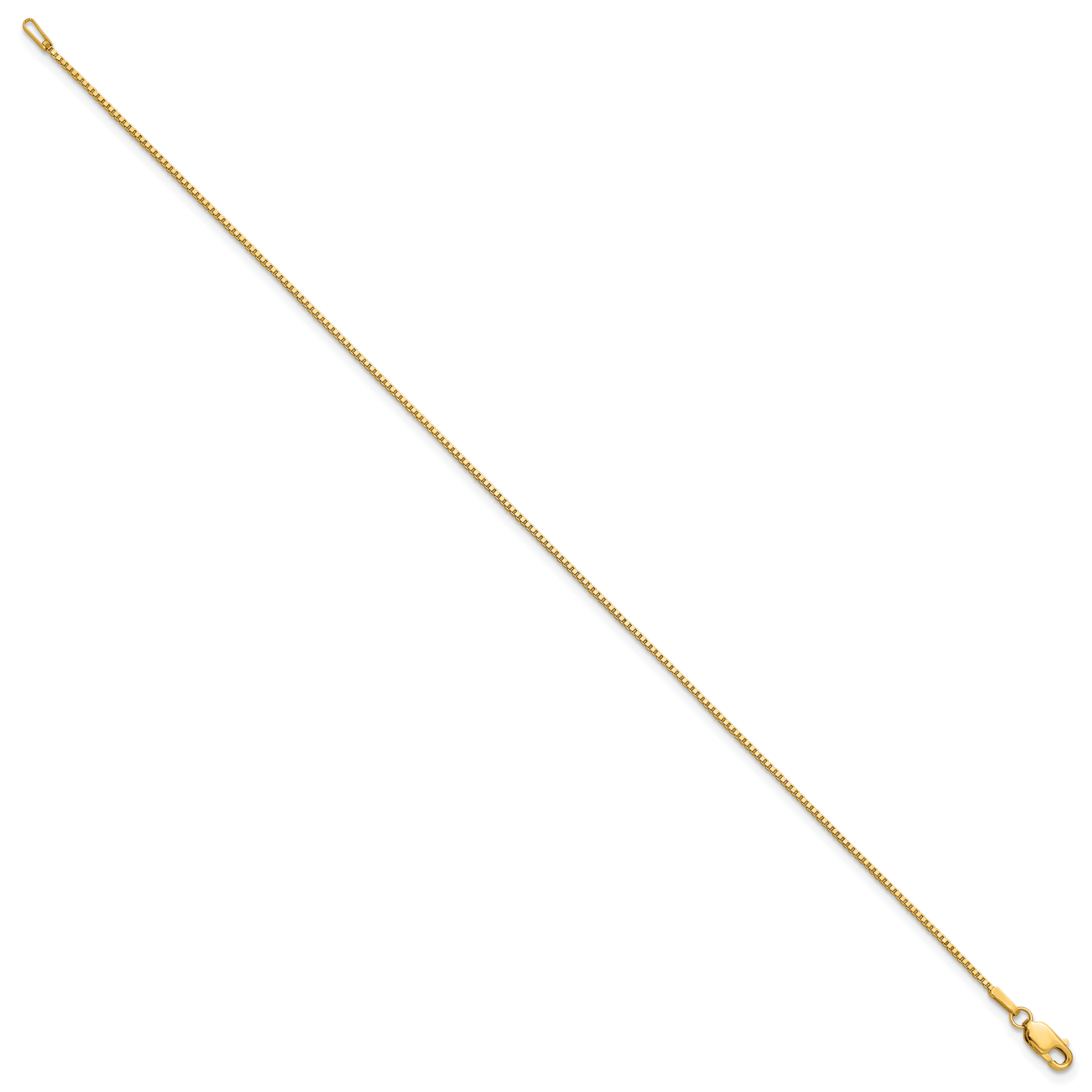 14K 9 inch 1.05mm Box with Lobster Clasp Anklet Secondary image