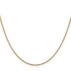 14K 30 inch 1.1mm Box with Lobster Clasp Chain