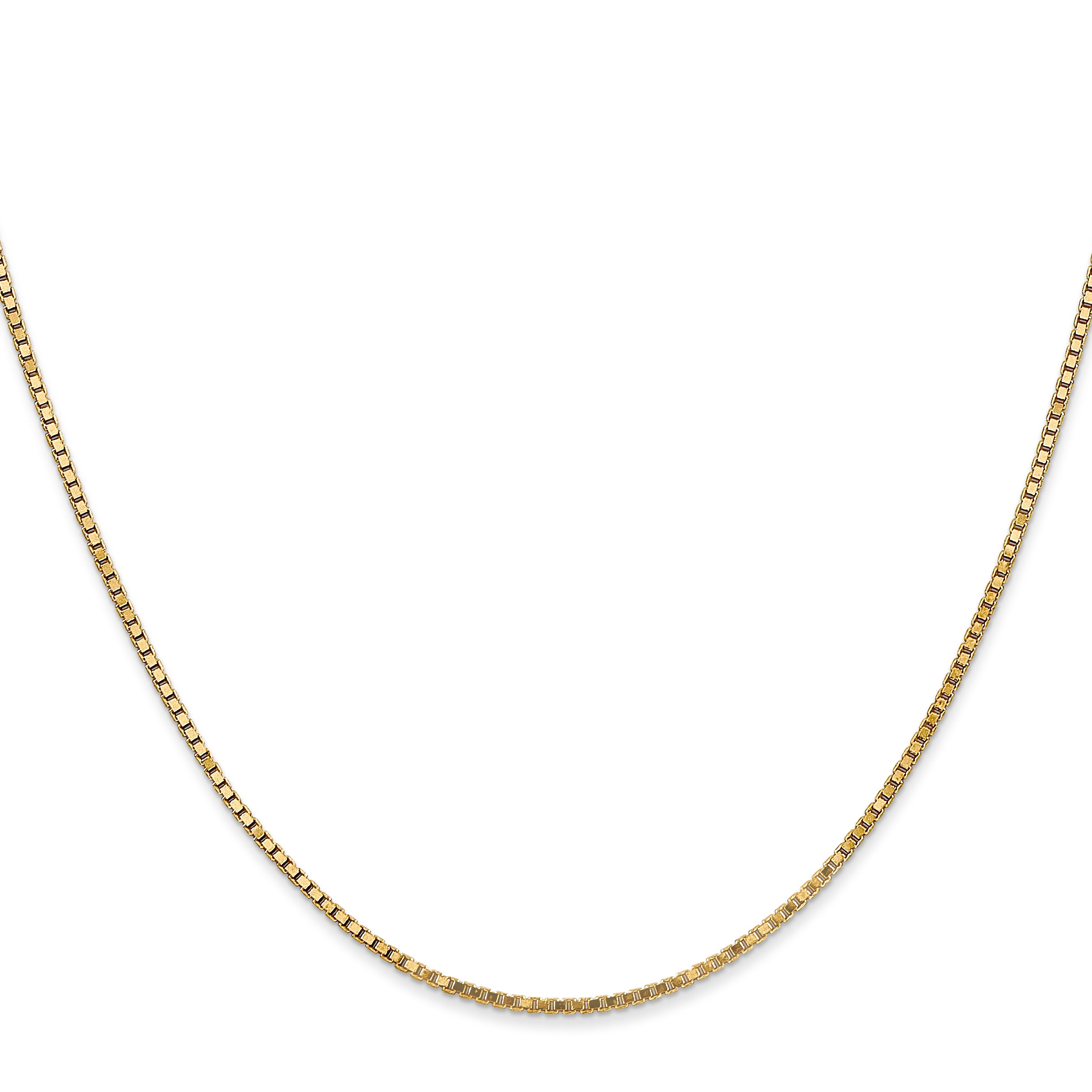 14K 30 inch 1.4mm Box with Lobster Clasp Chain