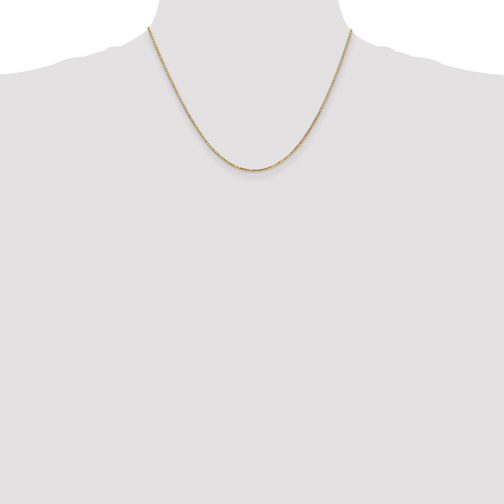 1.3mm 14K Yellow Gold Box Chain - Sophia Jewelers
