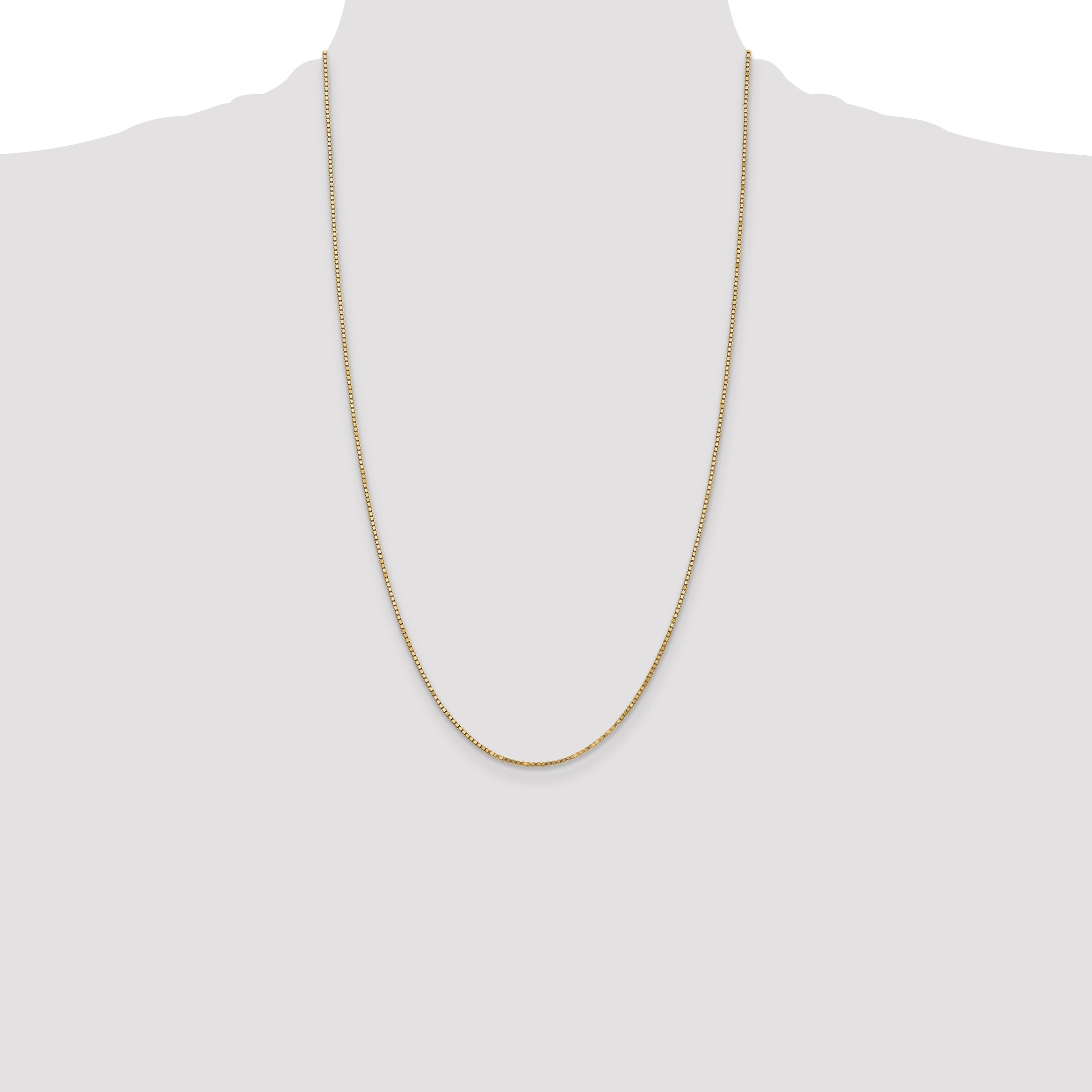 14K 26 inch 1.4mm Box with Lobster Clasp Chain