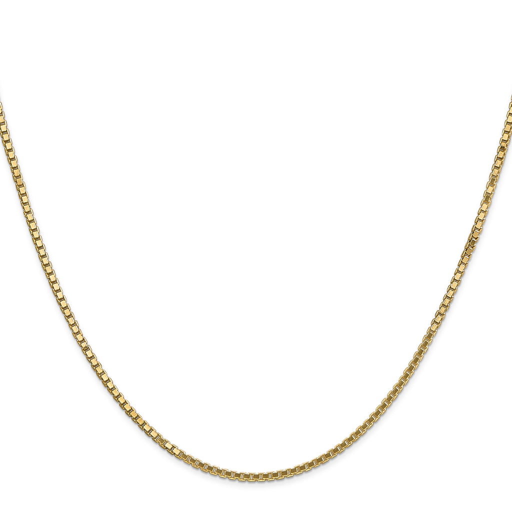14K 30 inch 1.5mm Box with Lobster Clasp Chain