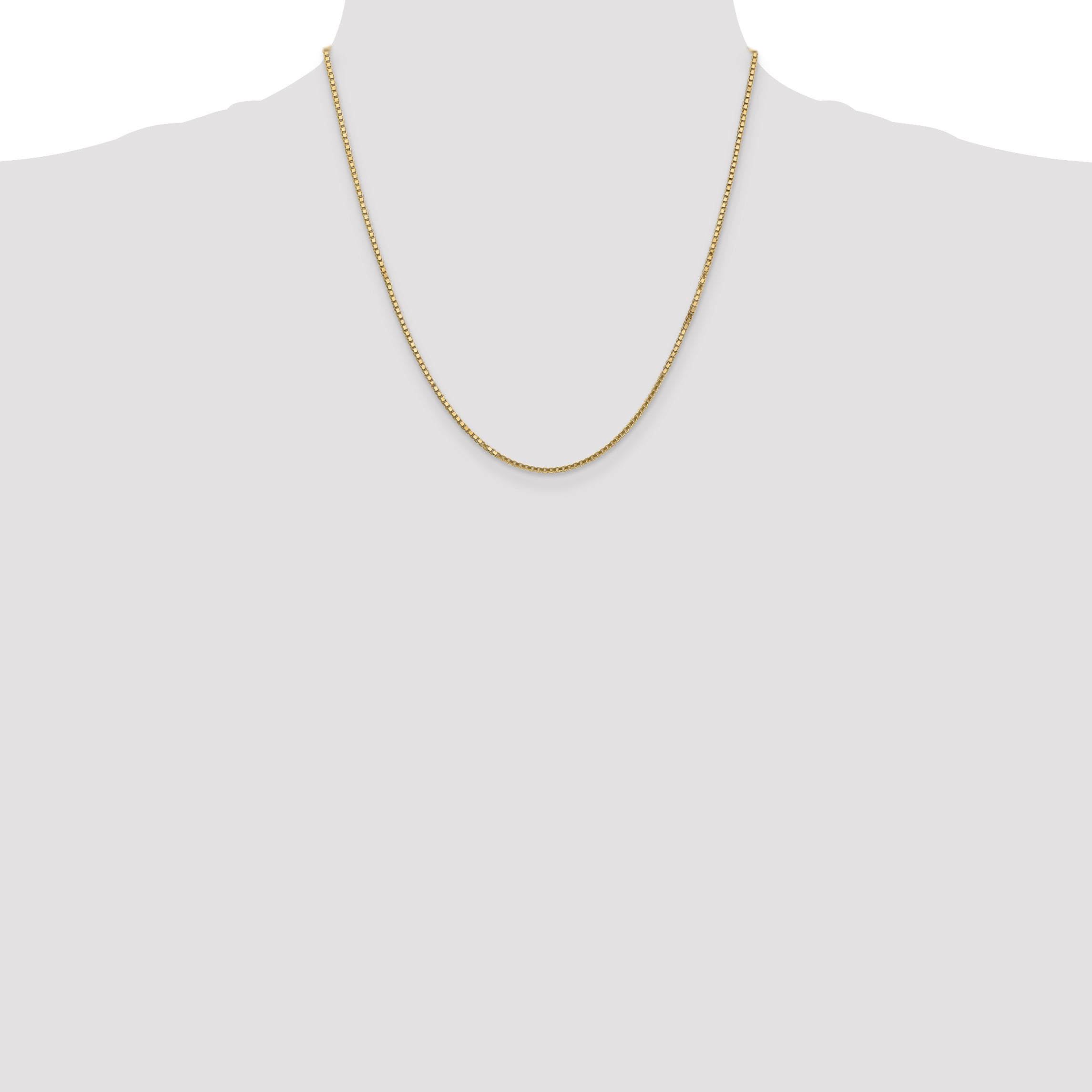 14K 20 inch 1.5mm Box with Lobster Clasp Chain