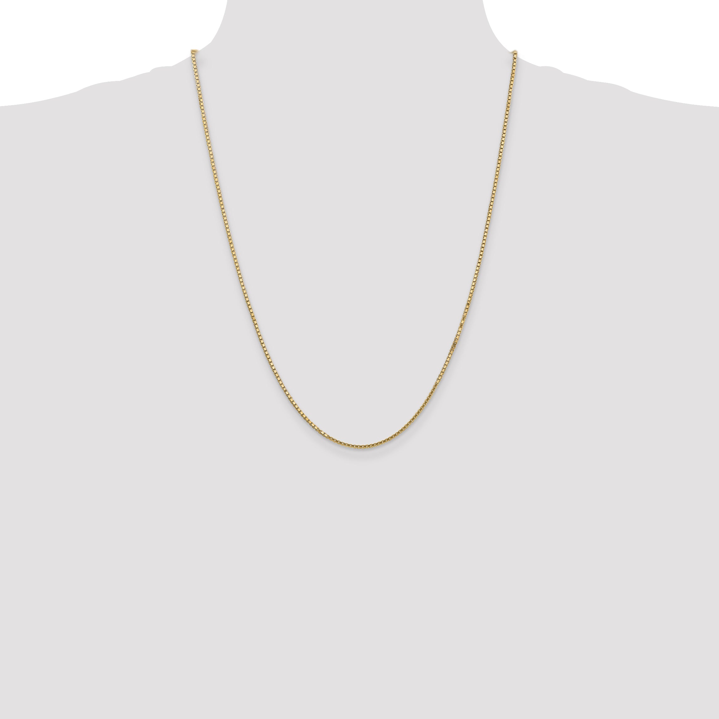 14K 24 inch 1.5mm Box with Lobster Clasp Chain