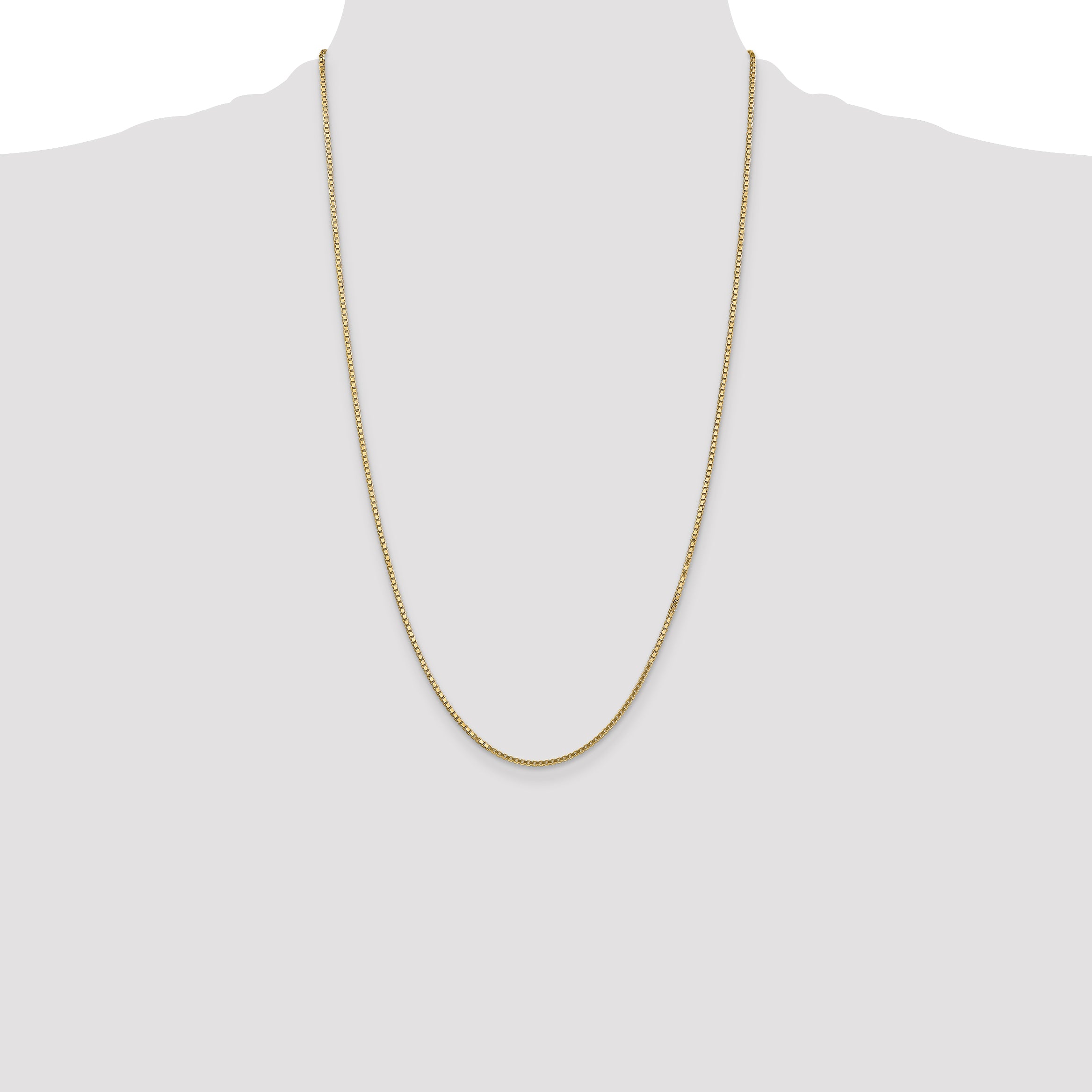 14K 26 inch 1.5mm Box with Lobster Clasp Chain