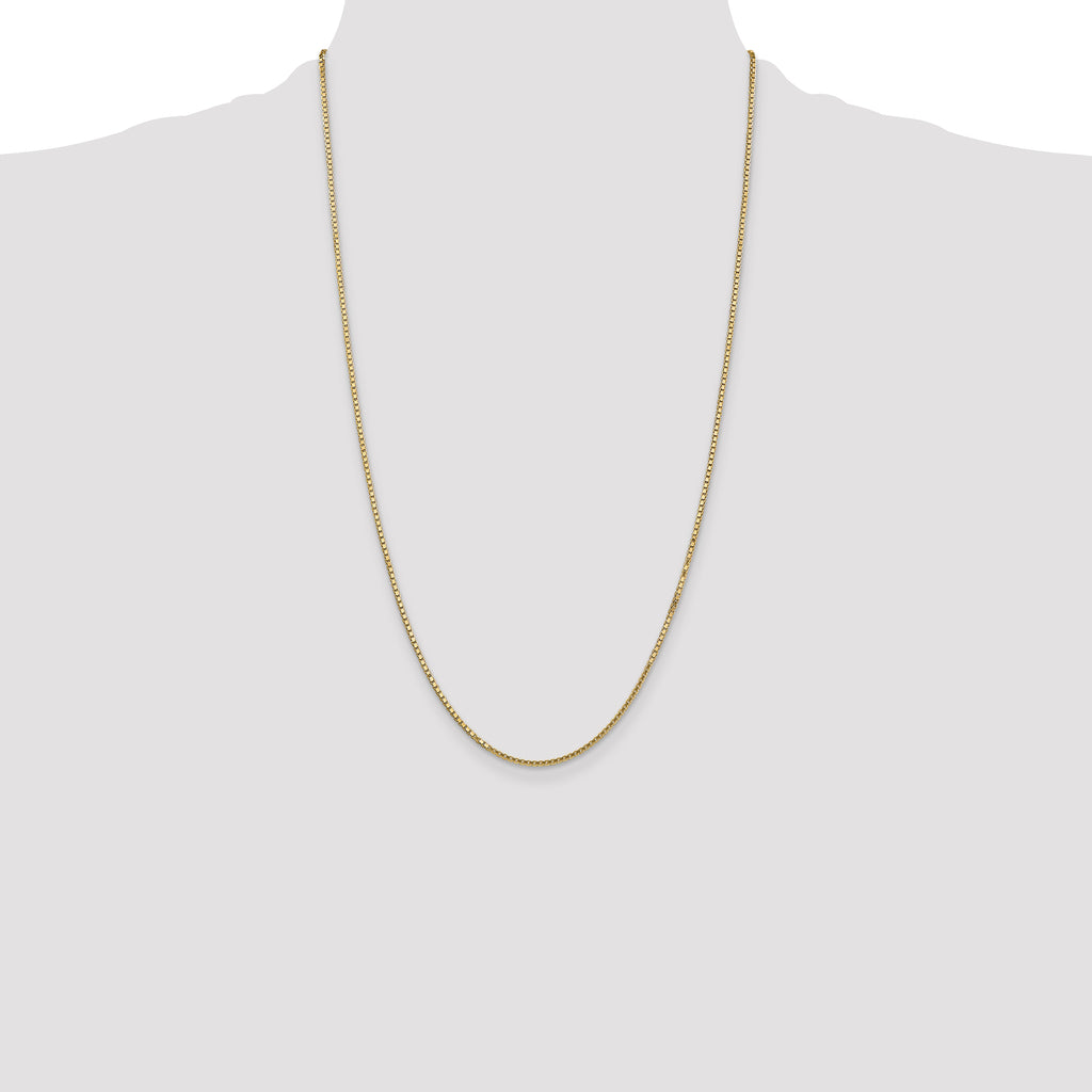 14K 26 inch 1.5mm Box with Lobster Clasp Chain