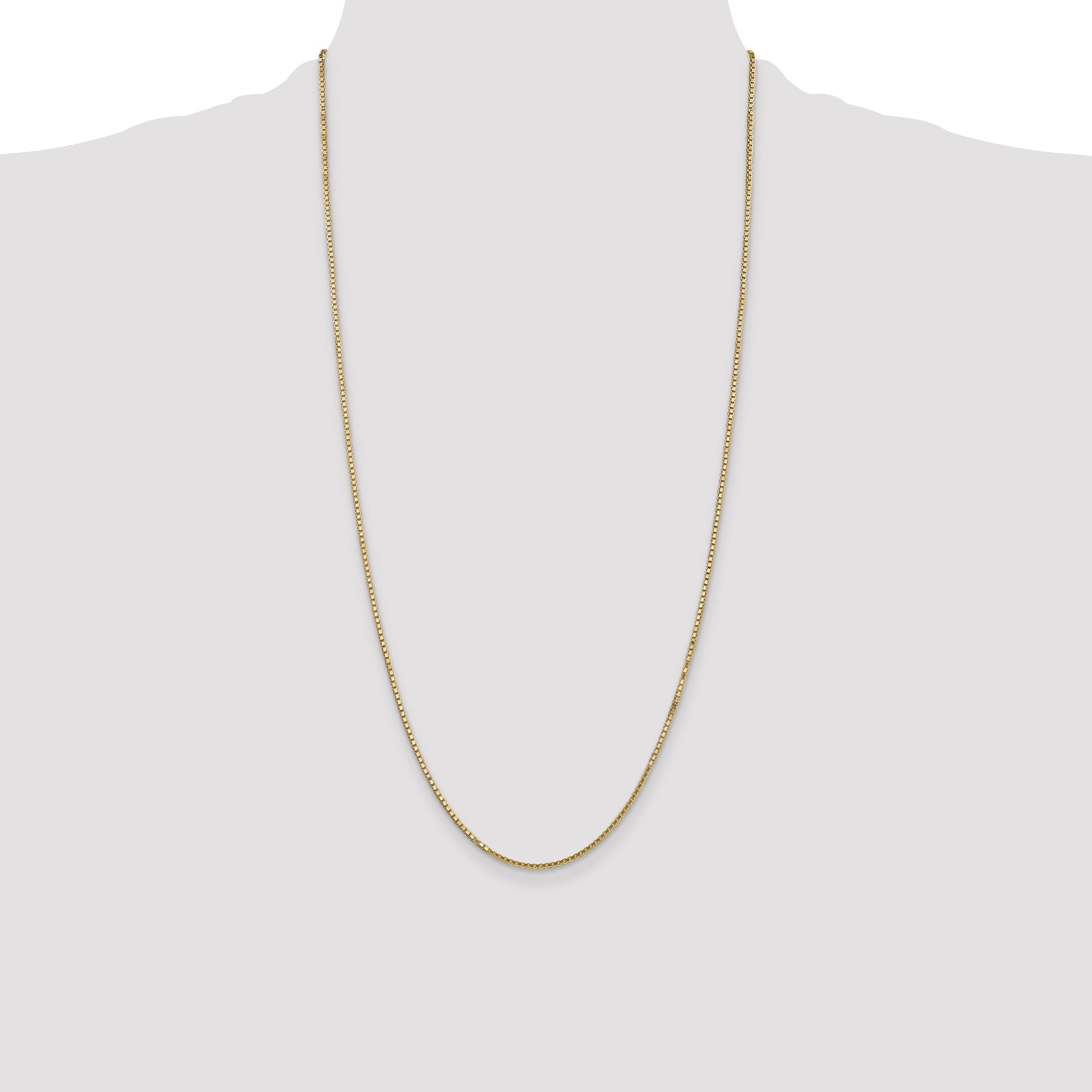 14K 28 inch 1.5mm Box with Lobster Clasp Chain