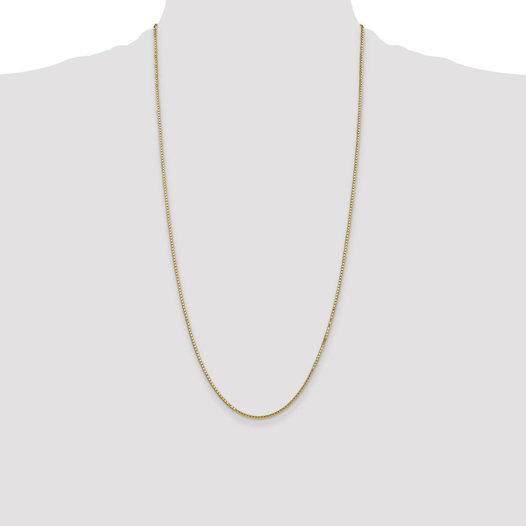 14K 28 inch 1.5mm Box with Lobster Clasp Chain