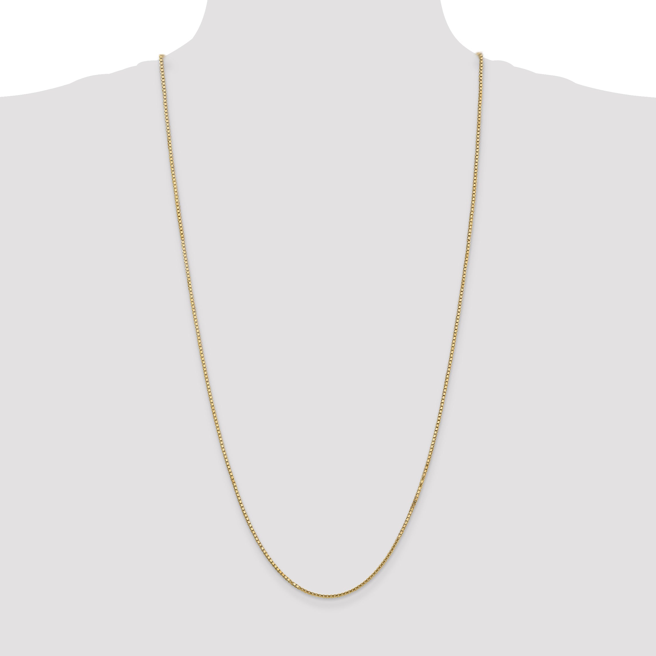14K 30 inch 1.5mm Box with Lobster Clasp Chain
