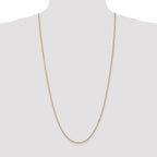 14K 30 inch 1.5mm Box with Lobster Clasp Chain