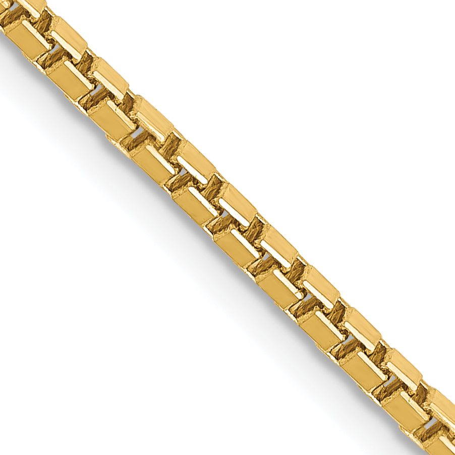 1.9mm 14K Yellow Gold Box Chain - Sophia Jewelers