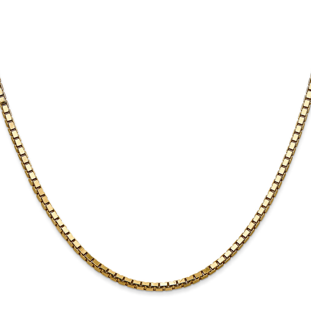 2.5mm 14K Yellow Gold Box Chain - Sophia Jewelers