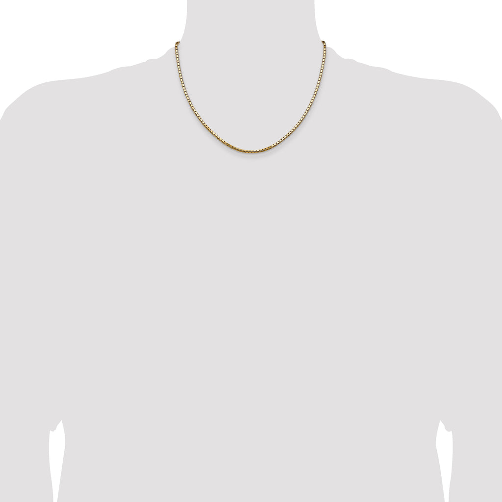 2.5mm 14K Yellow Gold Box Chain - Sophia Jewelers