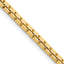 14K Yellow Gold Solid Box Chain Necklace 2.5mm
