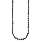 14k 4-5mm Black Near-Round Freshwater Cultured Pearl 20 inch Necklace