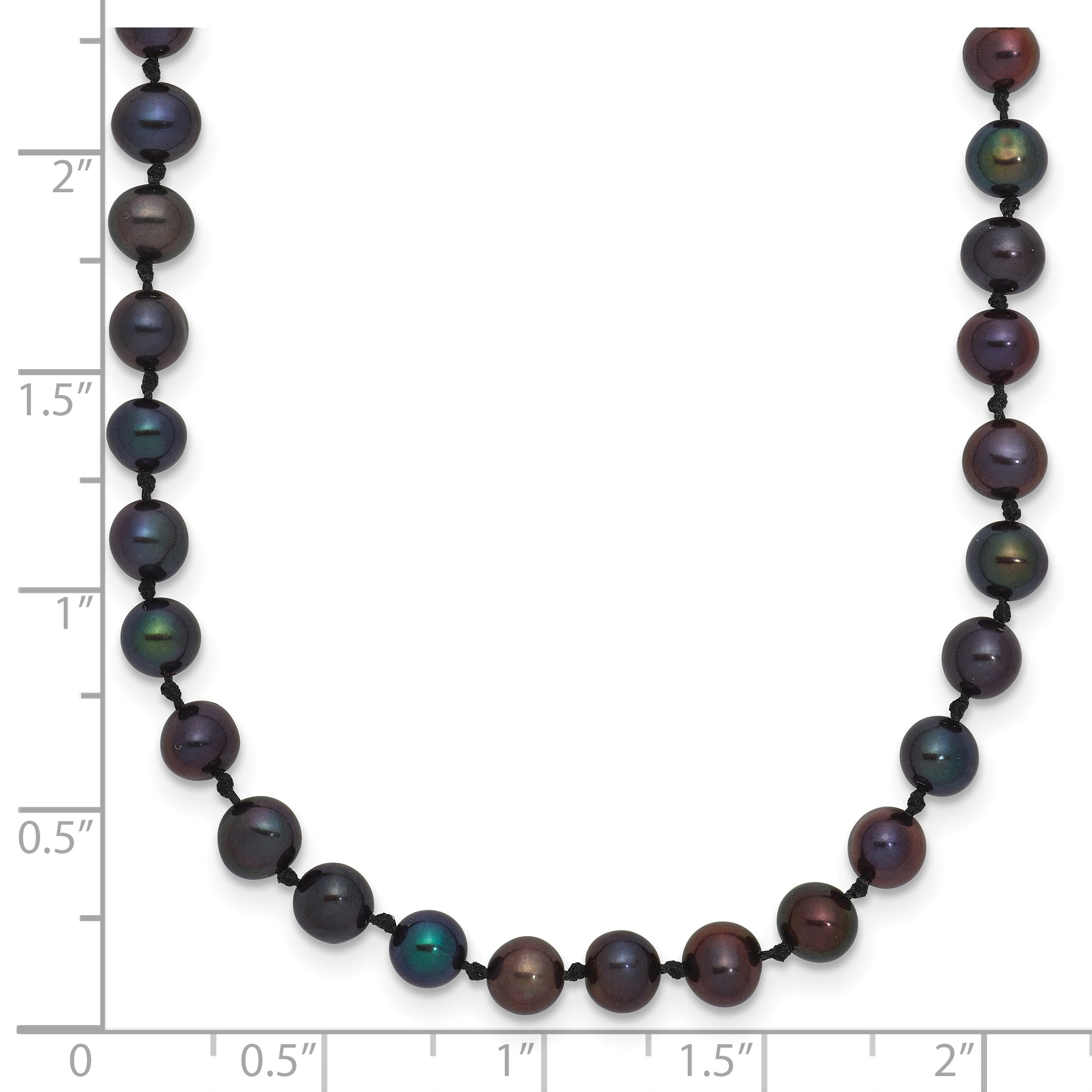 14k 4-5mm Black Near-Round Freshwater Cultured Pearl 20 inch Necklace
