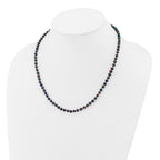 14k 4-5mm Black Near-Round Freshwater Cultured Pearl 18 inch Necklace