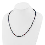 14k 4-5mm Black Near-Round Freshwater Cultured Pearl 20 inch Necklace